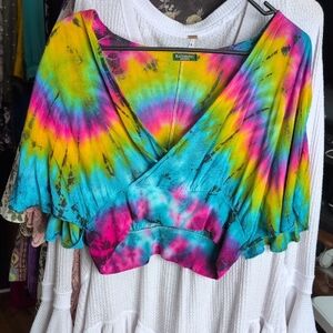 Kathmandu Vibrant Tie-Dye Crop Top